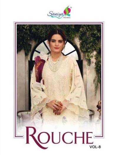 Rouche Vol 8 By Saniya Trendz Embroidered Pakistani Style Suit Collection